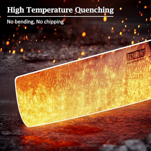 HOSHANHO 7 Inch Nakiri Knife, Japanese High Carbon Powder Steel Vegetable Cleaver Knife for Chopping, Razor Sharp Multipurpose Asian Chef Knife with Ergonomic Handle - Image 5