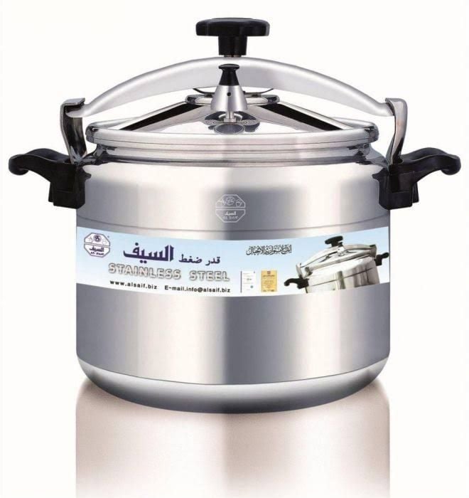 السيف 9لترات قدر ضغط ستانلس ستيل - مقاس 9 لتر - لون فضي فضي