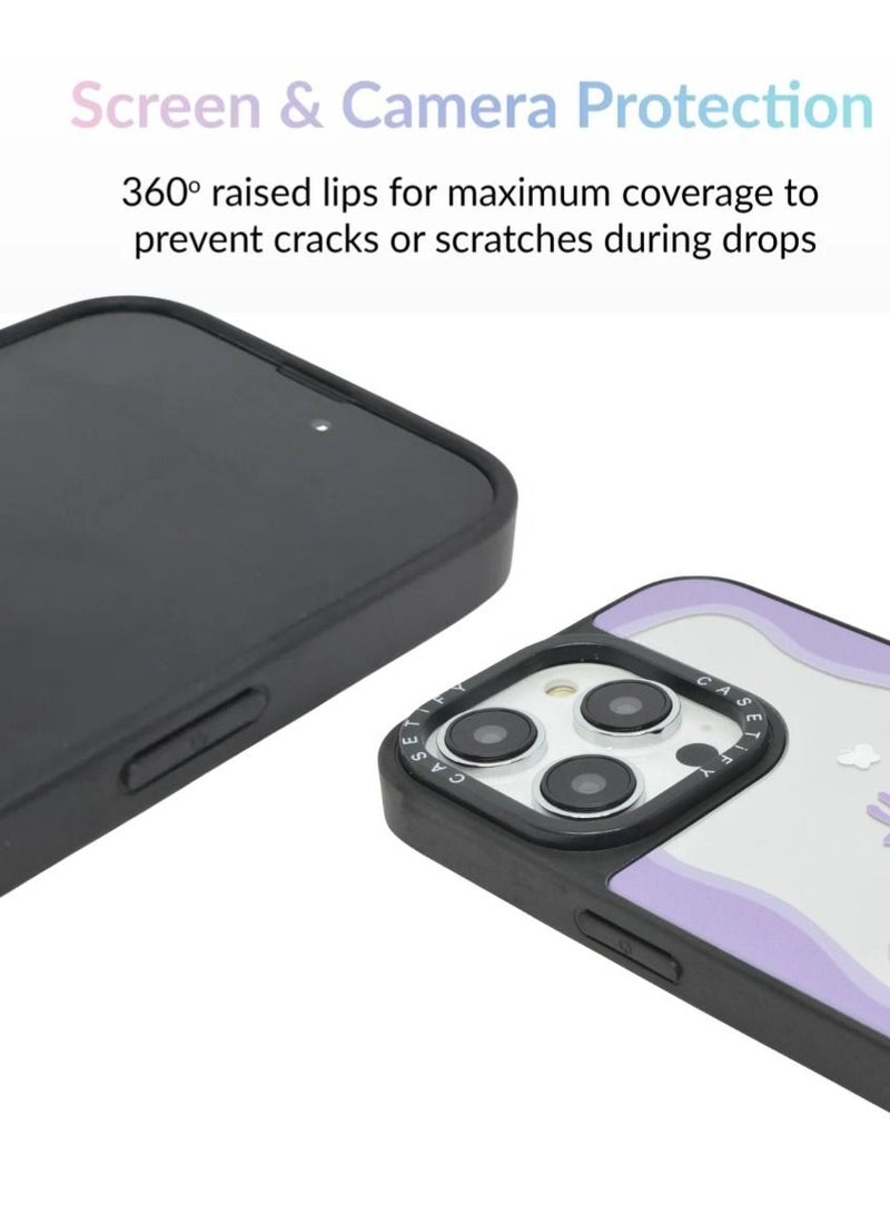 Casetify iPhone 14 Pro Cover Floral Design Hard Phone Case Tempered Glass Back Cover - Image 2