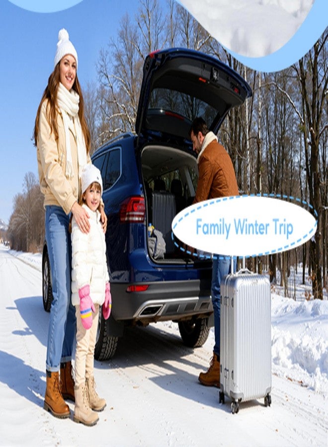 زاندو قفازات زاندو المقاومة للماء للأطفال الصغار، قفازات شتوية دافئة حرارية ذات أساور طويلة مرنة، معزولة، مناسبة للأولاد والبنات، للتزلج في الطقس البارد، إكسسوارات خارجية، لون وردي، من 5 إلى 8 سنوات - Image 5