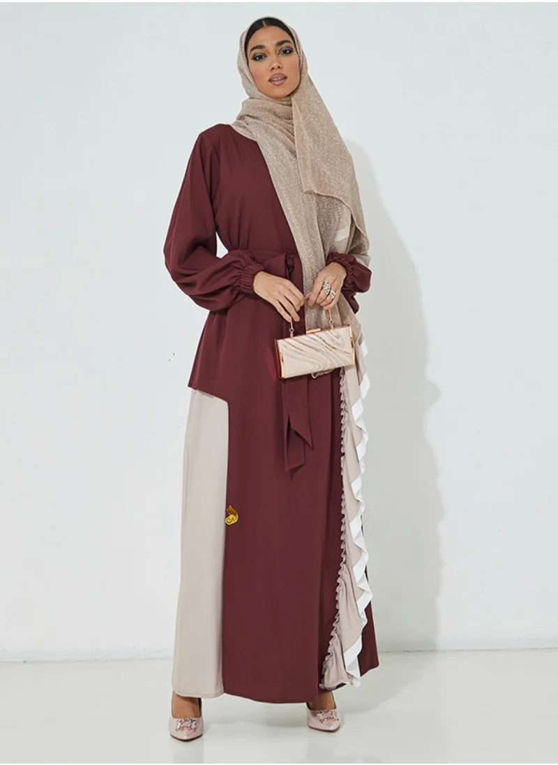 Rosette Abaya Ruffles abaya