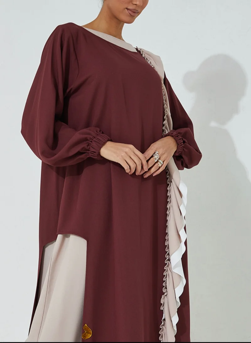 Rosette Abaya Ruffles abaya