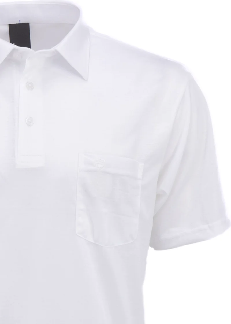 Oppland Men's Shirt Collar Pocket Short Sleeve Normal Cut Full Pattern Premium Cotton Fabric T-Shirt
