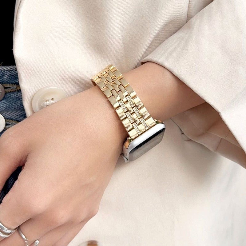 Rose Golden Rhinestone Metal Band For Women Apple Watch 42 44 45 49mm - Image 5