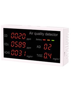 Generic 5in1 Air Quality Tester, CO2, AQI, HCHO, and TVOC Detector, Portable Indoor Air Quality Meter for Home, Car, Baby Room  - Image 1