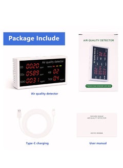Generic 5in1 Air Quality Tester, CO2, AQI, HCHO, and TVOC Detector, Portable Indoor Air Quality Meter for Home, Car, Baby Room  - Image 2