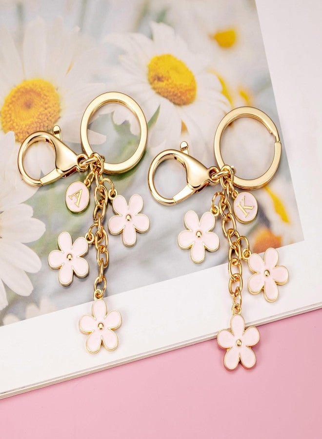 SELOVO Backpack Accessories Cute Flower Pink Keychain Letter J - Image 5