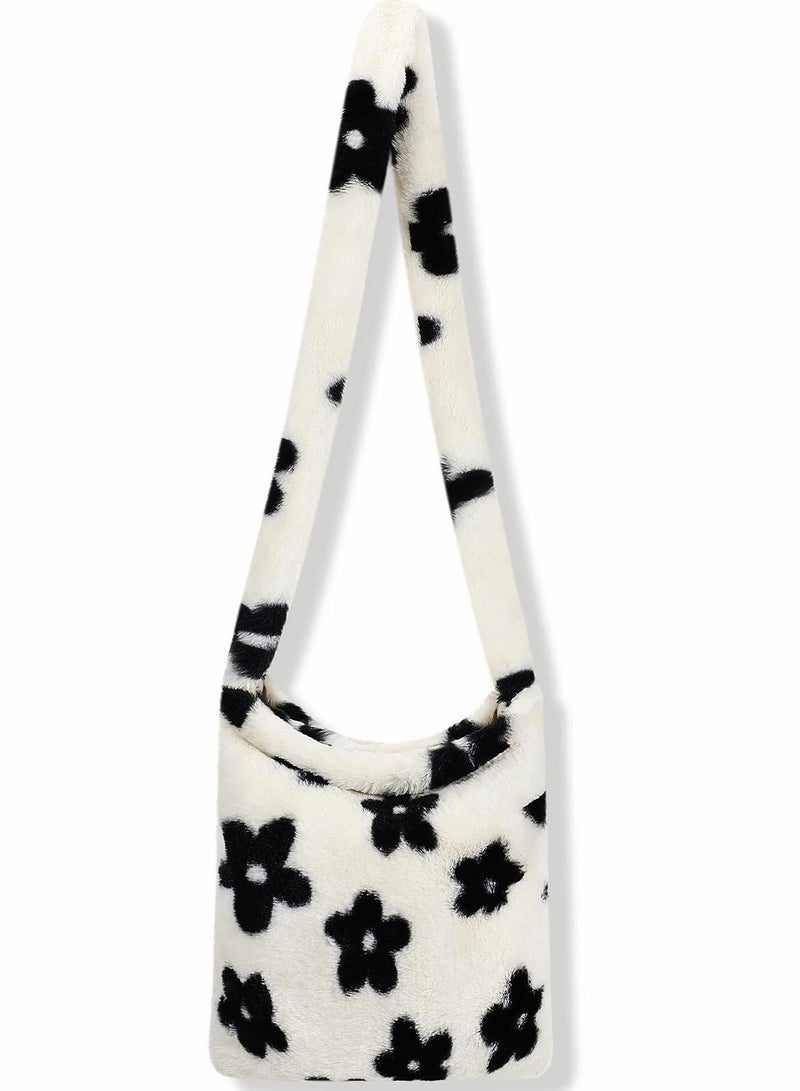 Y&D Plush Underarm Bag, Ladies Fluffy Shoulder Women Y2K Furry Purse Tote Bag for Autumn and Winter  - Image 1