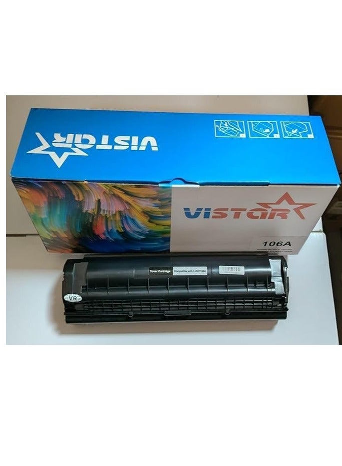 Vistara Vistar 106a Black Compatible Toner Cartridge Replacement for HP 106A W1106A Work for HP laser MFP 135a 135w 135r 137fnw HP laser 107a 107w 107r printer - Image 1