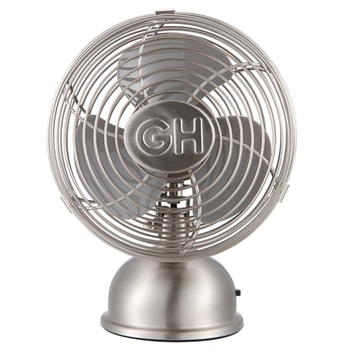 Good Housekeeping 92512 AllMetal USBPowered 5 Oscillating Personal Fan Brushed Nickel - Image 1