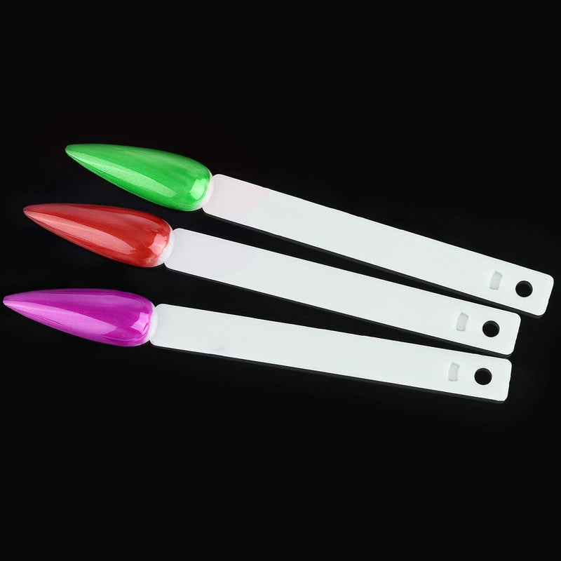 BTYMS 160 Pcs Plastic Nail Swatch Sticks Stiletto Nail Swatches Sample Sticks Nail Color Display Sticks with Metal Rings - Image 5