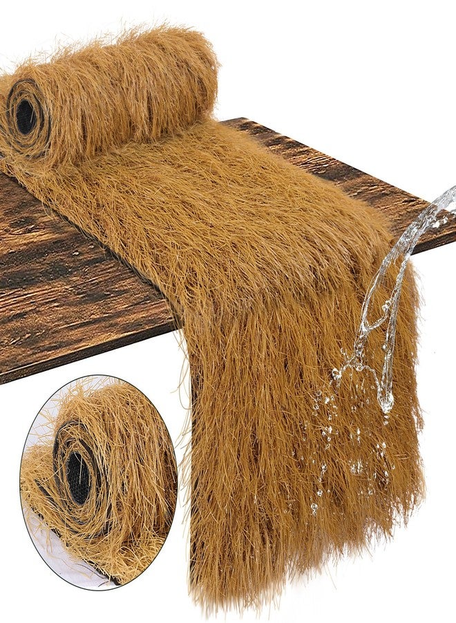 VIJIV Faux Grass Thatch Straw Table Runner Outdoor, 13" x 72" Fake Grass Hay Stacks Table Centerpieces Party Decorations for Modern Farmhouse, Western Themed Cowboy Decor, Home Rustic Decor - Image 1