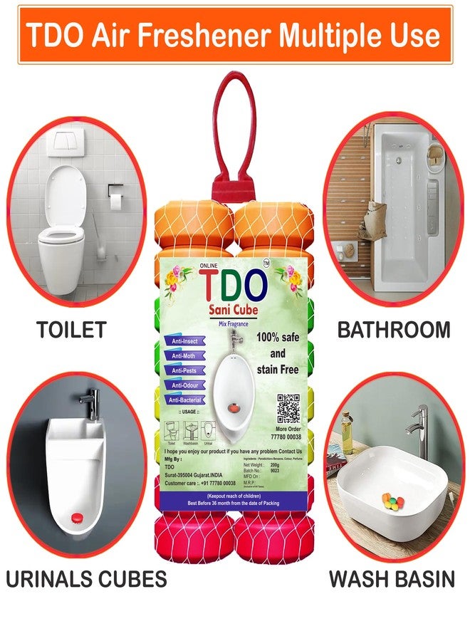 TDO معطر جو للحمام والمرحاض من تي دي أو، كرات مبولة معطرة، مكعبات مبولة، مكعبات تعقيم، كرات نفثالين لأحواض الغسيل وخزائن الملابس، الحمام، المرحاض، خزانة الملابس، حوض الغسيل، عبوة من قطعتين (200 غرام لكل قطعة) - Image 3