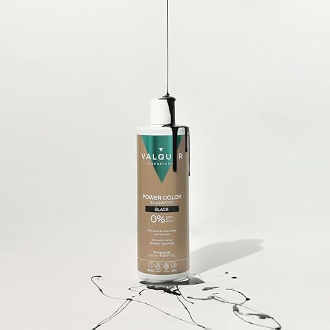 Valquer Laboratorios VALQUER PROFESIONAL SHAMPOO POWER COLOR DYED HAIR VEGAN AND SULPHATE FREE (BLACK HAIR) HAIR COLOUR ENHANCER - 400ML - Image 3