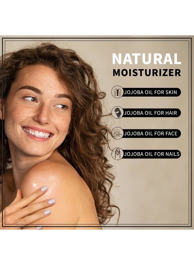 Yoken 32 fl oz (EWG Verified) 100% Pure Jojoba Carrier Oil - Unrefined, Hexane-Free, Cold Pressed for Skin, Face, Hair, Nails, and Massage - Image 5