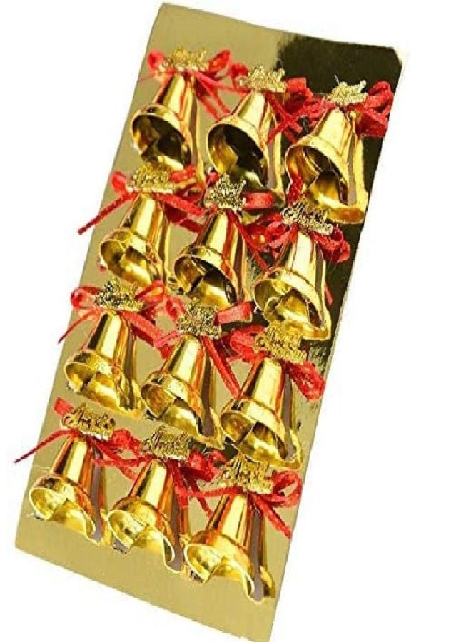 جيرينك 12قطعه زينة شجرة عيد الميلاد جرس القوس - Image 1