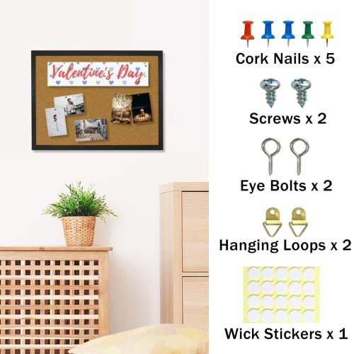 OWLKELA 14.6 X 11 Inch Cork Board Bulletin Board, Wall-Mounted Presentation, Message Notice Pin Board, Perfect for Office & Home Decor, School, Cubicle - Image 4