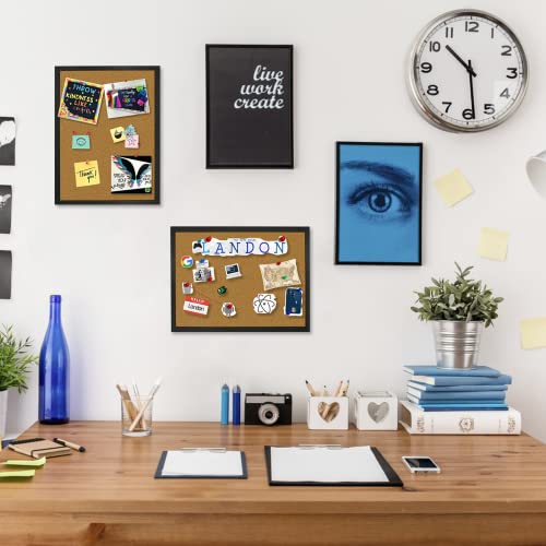 OWLKELA 14.6 X 11 Inch Cork Board Bulletin Board, Wall-Mounted Presentation, Message Notice Pin Board, Perfect for Office & Home Decor, School, Cubicle - Image 5