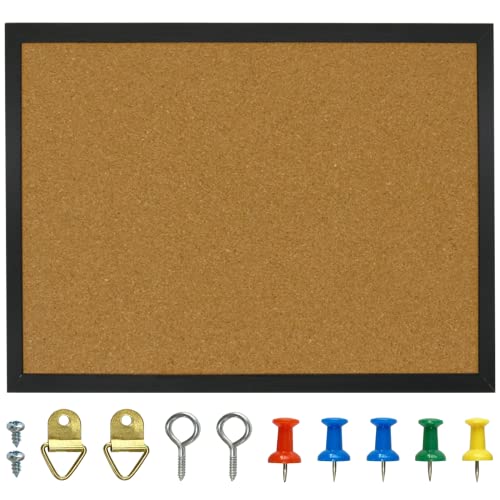 OWLKELA 14.6 X 11 Inch Cork Board Bulletin Board, Wall-Mounted Presentation, Message Notice Pin Board, Perfect for Office & Home Decor, School, Cubicle - Image 1