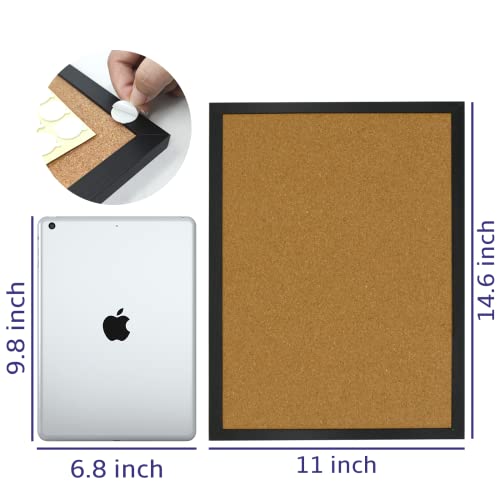OWLKELA 14.6 X 11 Inch Cork Board Bulletin Board, Wall-Mounted Presentation, Message Notice Pin Board, Perfect for Office & Home Decor, School, Cubicle - Image 2