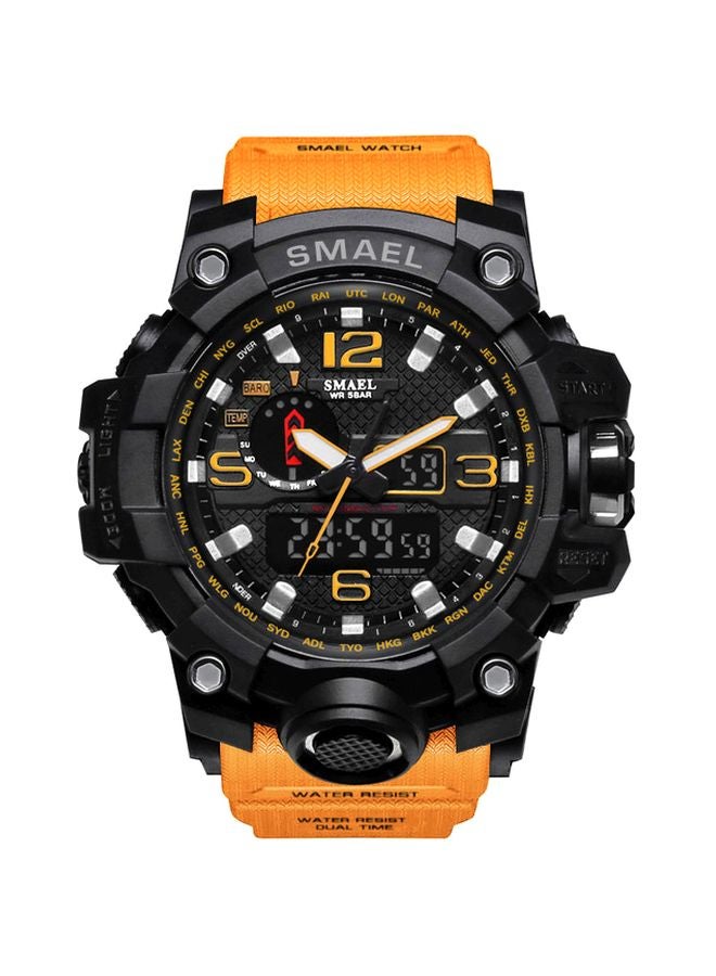 سميل ساعة يد رياضية رقمية بعقارب مقاومة للماء طراز 1545 للرجال