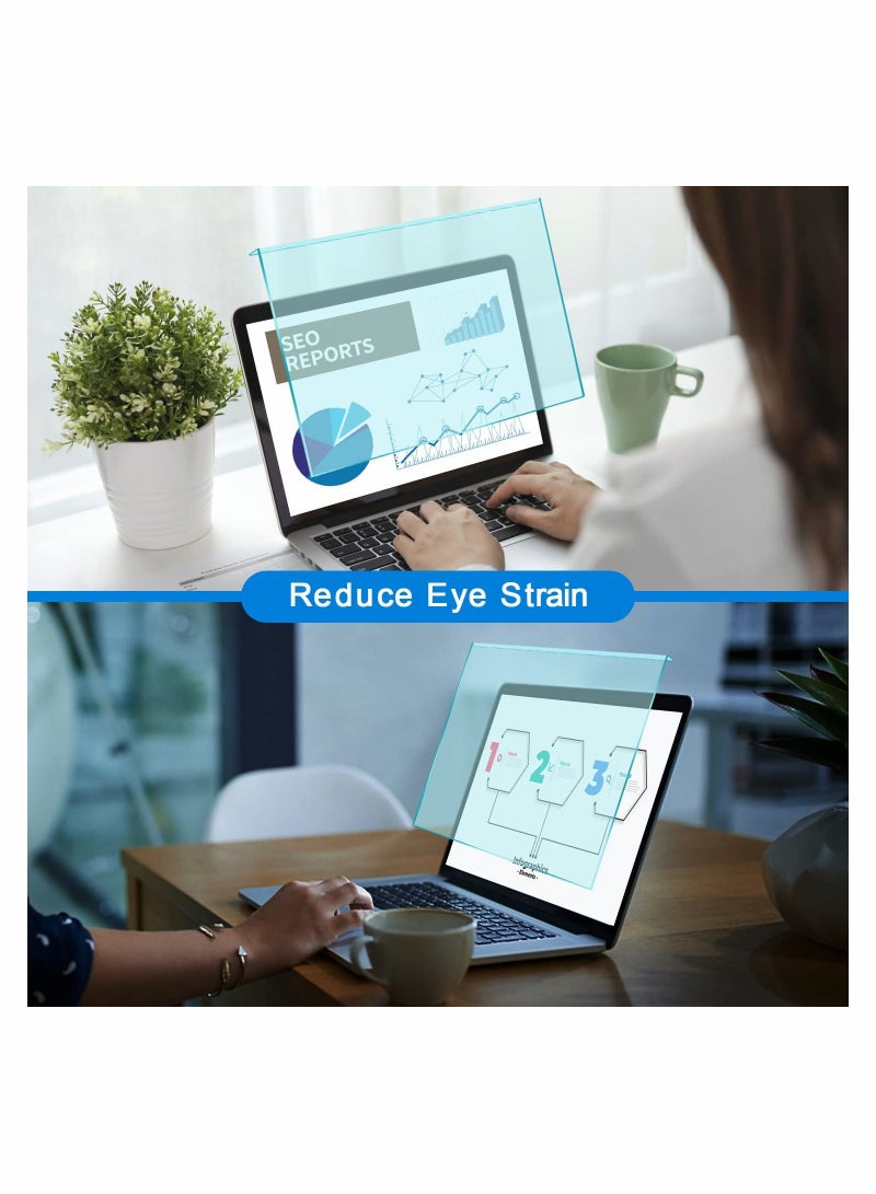 15.6 Inch Blue Light Blocking Screen Protector Anti Scratch Acrylic for Laptops 16:9 Aspect Ratio Easy Hang - Image 5