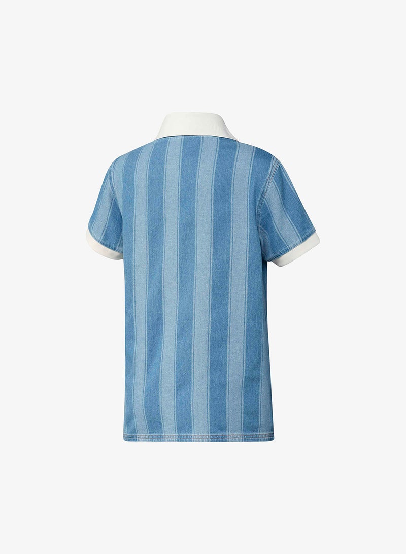 adidas Originals Denim Football Jersey - Image 2