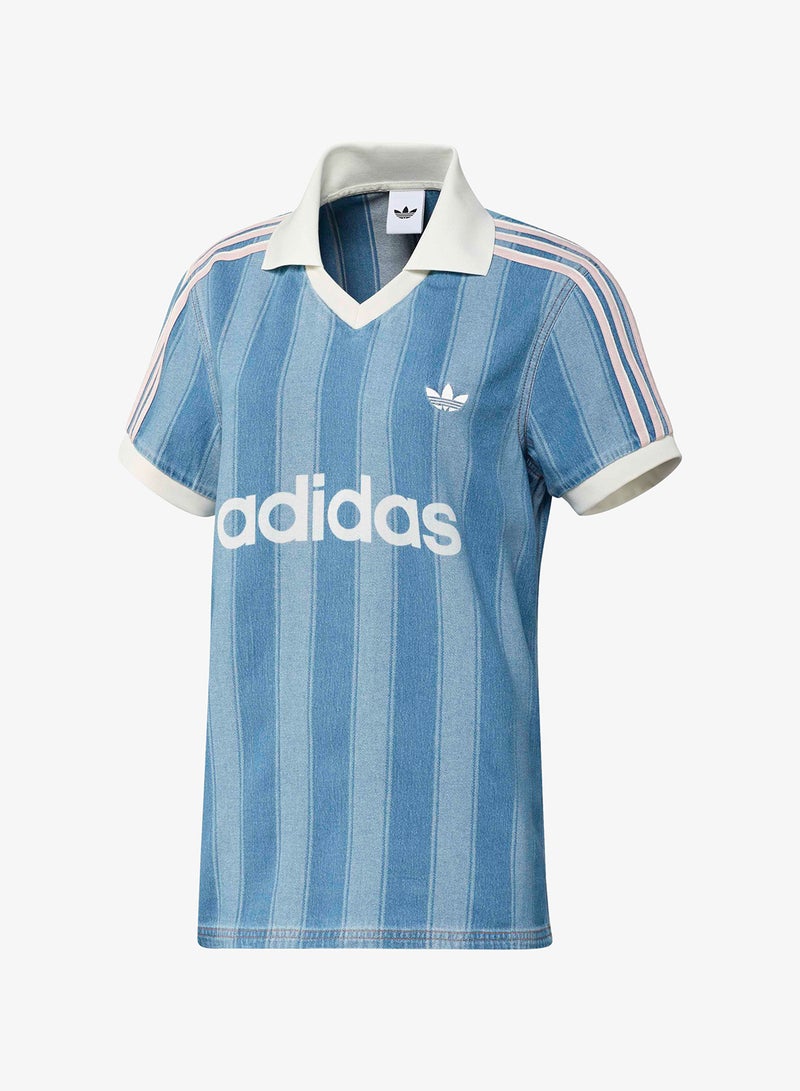 adidas Originals Denim Football Jersey - Image 1