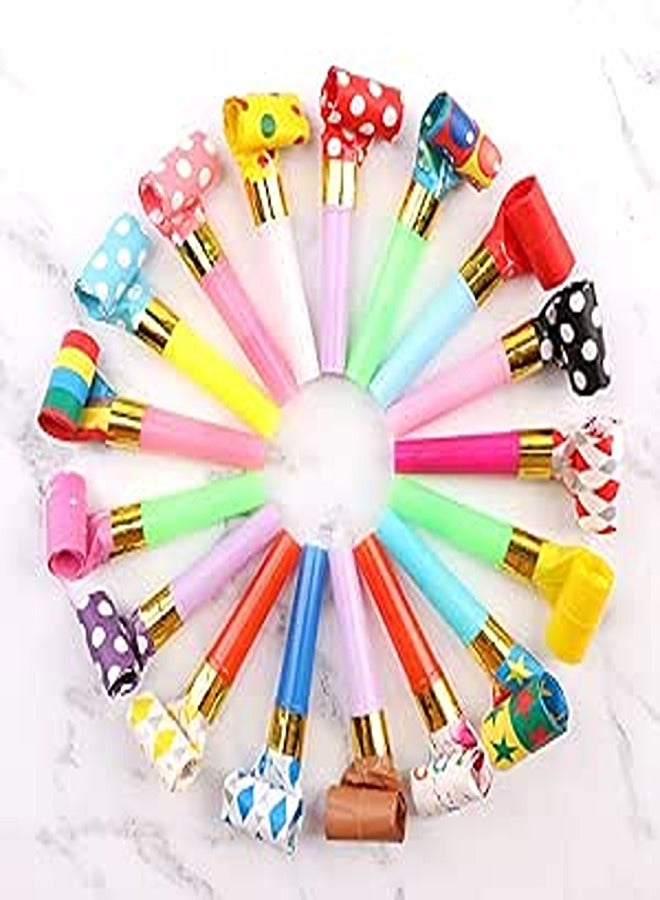 100 Pcs Party Blower, Colorful Birthday Noisemakers Birthday Blow Horns Party Horns Party Whistles New Years Party Noisemakers Party Blowouts Whistles Party Blowouts Party Favors Noise Makers