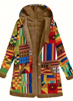 Jacket With Engraving Pattern Ancient Cultural Geography A Variety Of World Casual Patterns And Colors That Combine Ancient Heritage Civilizations In General In One Jacket Long Sleeves And Double Po