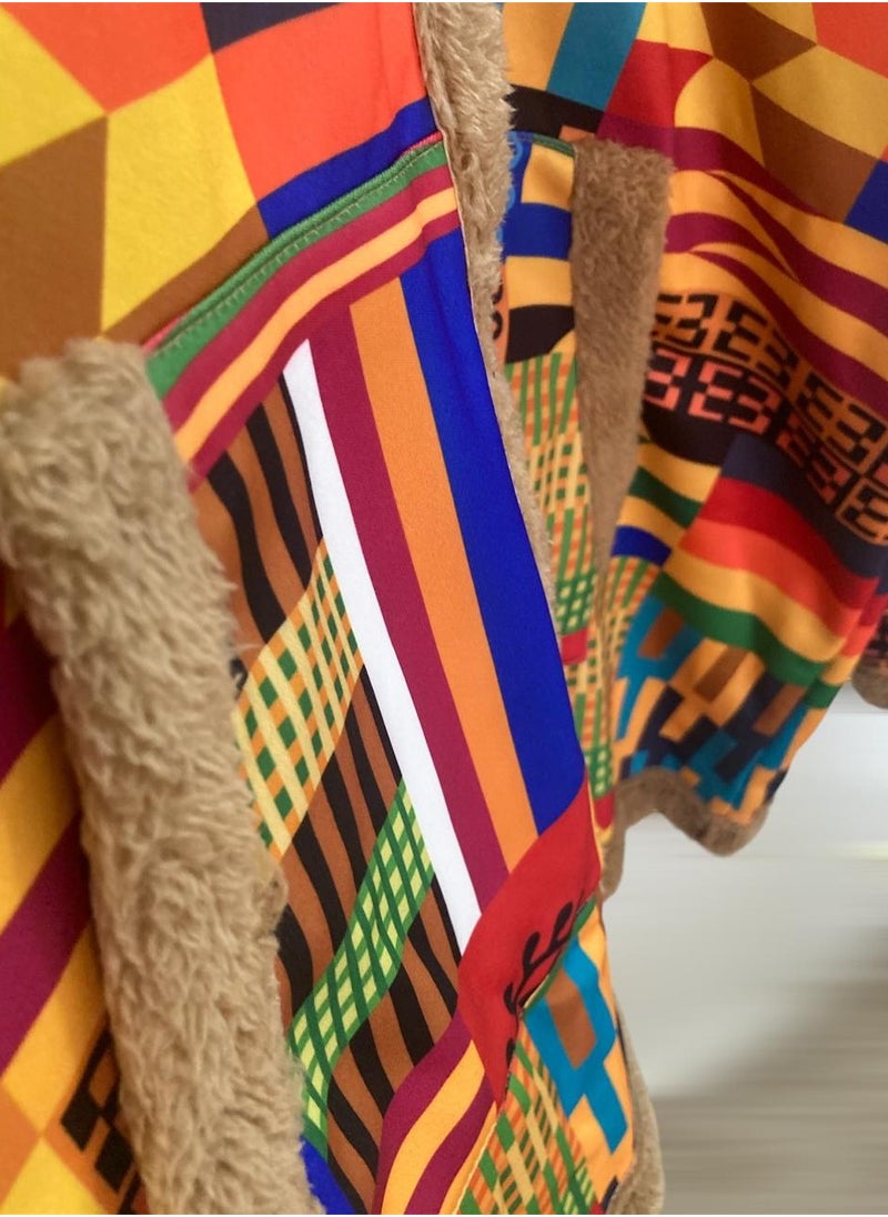 Generic - Jacket With Engraving Pattern Ancient Cultural Geography A Variety Of World Casual Patterns And Colors That Combine Ancient Heritage Civilizations In General In One Jacket Long Sleeves And Double Po - Image 1
