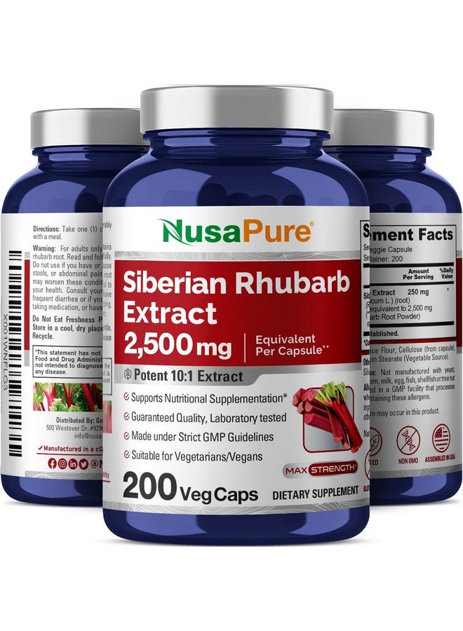 نوسابيور مستخلص راوند سيبيريا نوسابيور ١٠:١، ٢٥٠ ملغ يعادل ٢٥٠٠ ملغ - ٢٠٠ كبسولة نباتية (نباتي، غير معدل وراثيًا، نباتي صرف) - Image 4