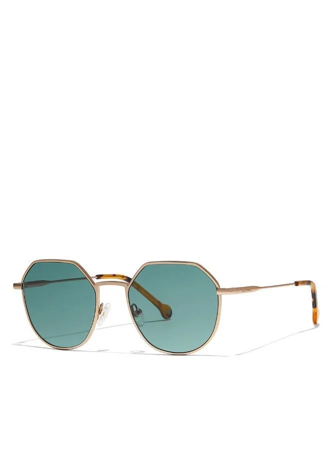 30Sundays 30Sundays TURN UP II,Men Sunglasses, Geometric Sunglasses, UV Protection: UV400 (Gold,Green)