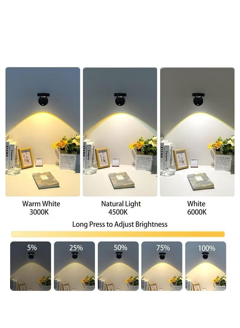 BESTPEAK Motion Sensor Picture Light LED Cat Eye Bulb Wall Light 360° Rotation Rechargeable Suitable for Corridor Wall Stairs Kids Room  - Image 5