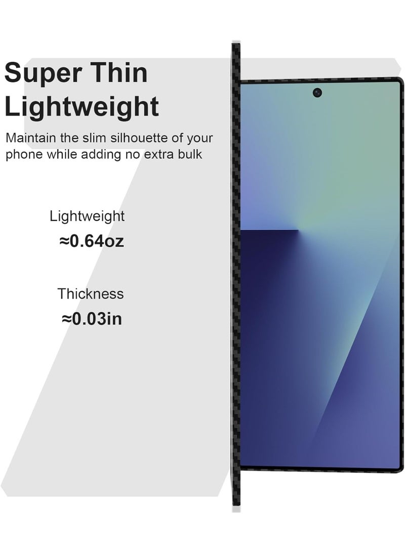جراب هاتف رفيع ونحيف من ألياف الكربون والأراميد 1500D لهاتف Samsung Galaxy Z Fold 7، رمادي مائل للسواد غير لامع، متوافق مع الشحن اللاسلكي - Image 4