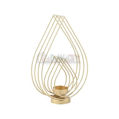 DeWoGift Metal Tealight Candle Holder for Home Decor, Diwali Gift Items, Diwali Decoration Items for Home Decor(Gold) - Image 5