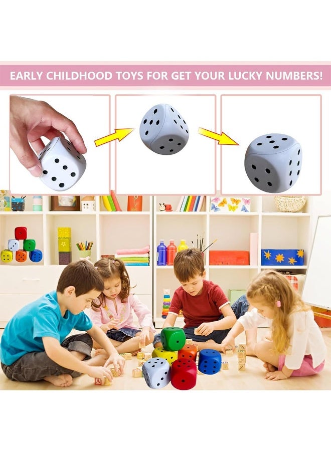 جيه زد اس مجموعة نرد JZS، 30 مم، 6 جوانب مثالية لألعاب الطاولة وألعاب تقمص الأدوار، مع مجموعة نرد خشبية بأرقام من 1 إلى 6، هدايا حفلات لألعاب الطاولة، 12 قطعة، أصفر - Image 3