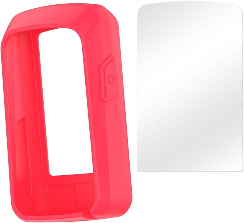 Elemnt Bolt Silicone Case Screen Protector Red Cycling Navigation Device Bike Computer Housing - Image 1
