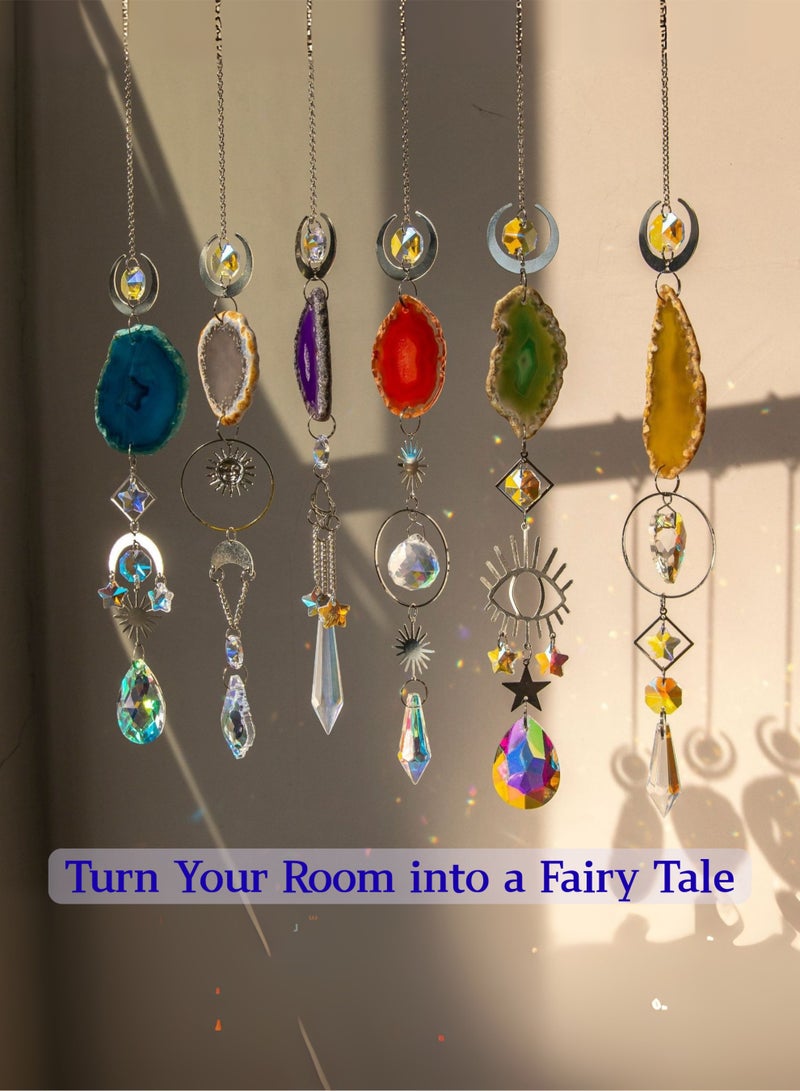 Handmade Crystal Suncatcher for Window Hanging, Natural Agate Sun Catcher with Rainbow Prism, Home Garden Wedding Decor Gift - Image 3