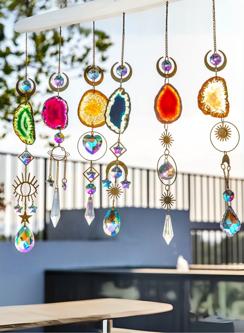 Handmade Crystal Suncatcher for Window Hanging, Natural Agate Sun Catcher with Rainbow Prism, Home Garden Wedding Decor Gift - Image 4