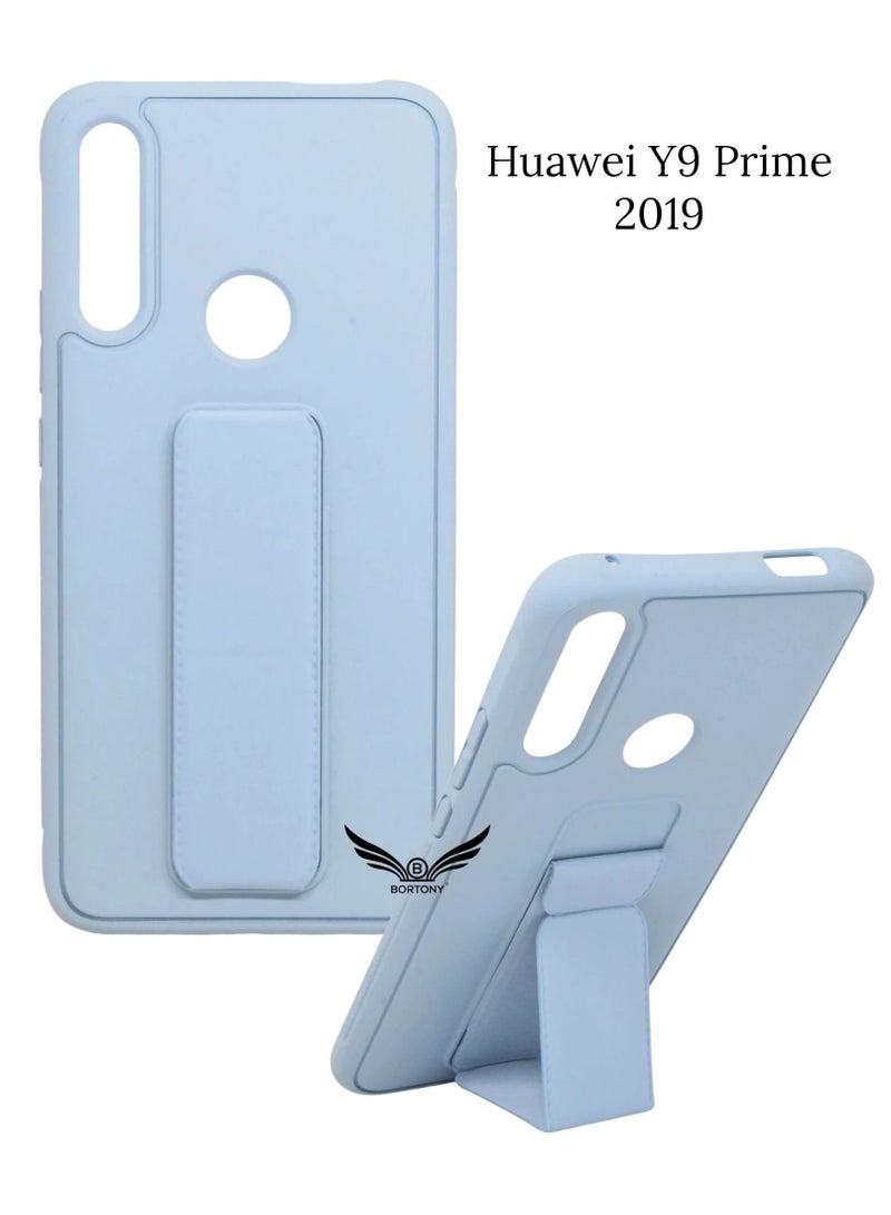 BORTONY Fully Covered With Finger Grip Stand Holder Anti Slip Shockproof Protective Case Cover For Huawei Y9 Prime (2019) - Image 1