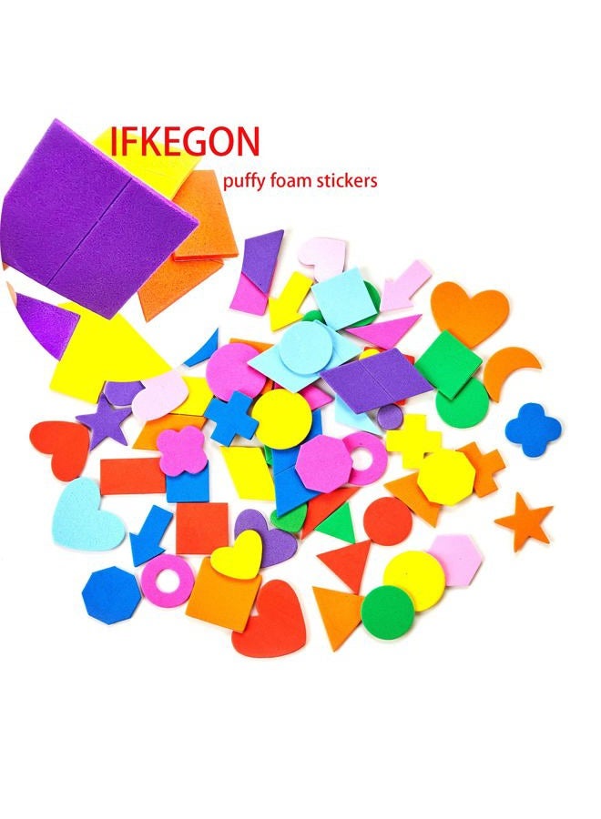 IFKEGON 1050 PCS Foam Stickers,Geometry Shapes for Crafts Arts Making Kids Gifts Toy and Teaching Art Class Supplies Assorted Craft Supplies - Image 4