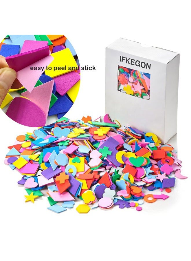 IFKEGON 1050 PCS Foam Stickers,Geometry Shapes for Crafts Arts Making Kids Gifts Toy and Teaching Art Class Supplies Assorted Craft Supplies - Image 5