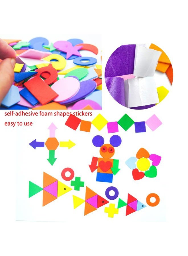 IFKEGON 1050 PCS Foam Stickers,Geometry Shapes for Crafts Arts Making Kids Gifts Toy and Teaching Art Class Supplies Assorted Craft Supplies - Image 3