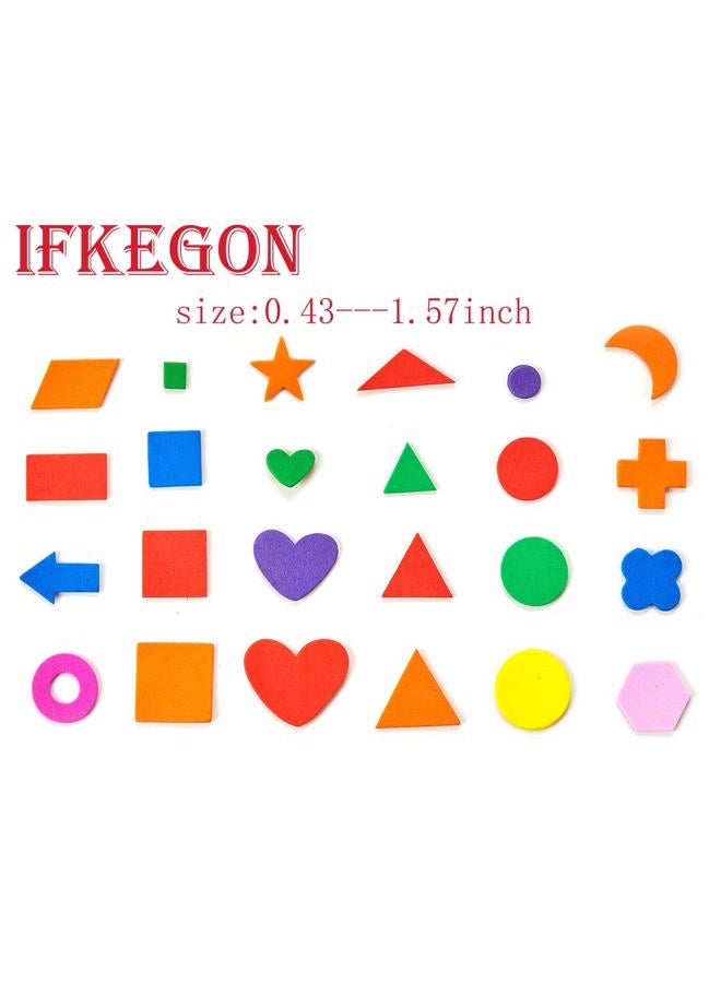 IFKEGON 1050 PCS Foam Stickers,Geometry Shapes for Crafts Arts Making Kids Gifts Toy and Teaching Art Class Supplies Assorted Craft Supplies - Image 2