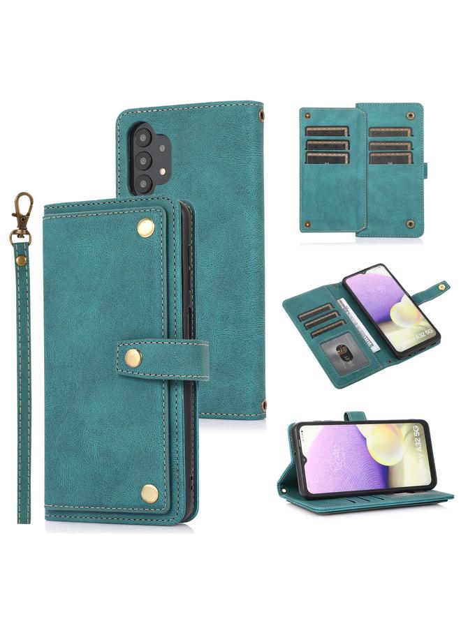S-TOP Case For Samsung Galaxy A32 5G PU + TPU Horizontal Flip Leather Case with Holder & Card Slot & Wallet & Lanyard - Image 1