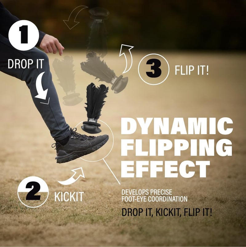 Kickit | The Original Birdie Soccer Trainer | Play Outdoors, Indoors or Backyard, Beach or Tailgate, All Ages Fun & Travel Friendly (Black) - Image 3