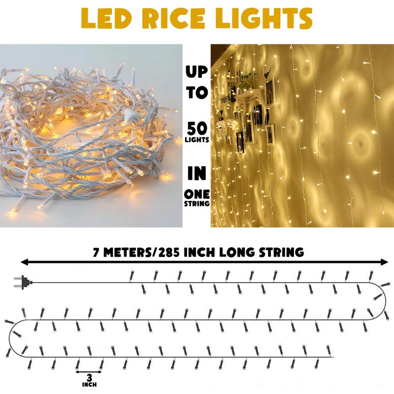 Zyozique Diwali Decorations Items For Diwali Festival | Diwali Decorations Kit | Shubh Deepawali Paper Banner With Multicolor Photo Booth Props & Rice Light (Pack of 32) - Image 4