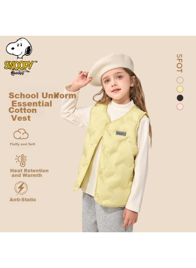 Snoopy Kids Autumn Winter Versatile Vest Green Size 110