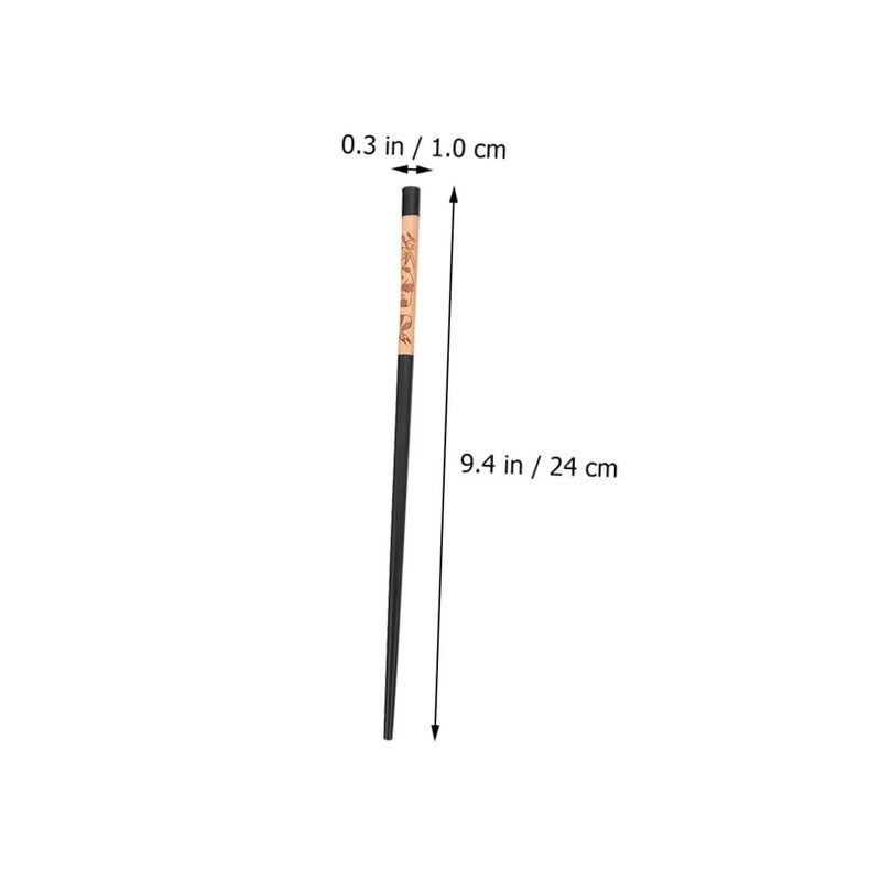 Reusable Wooden Chopsticks Set With Ceramic Panda Holder For Home Dining - Image 3